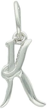 Zawieszka srebrna 925 z literką K, długość 1,8 cm, szerokość 7 mm, waga 0,33 g. Elegancka, minimalistyczna i personalizowana biżuteria. Model DIA-ZAW-W324R-K-925.1.jpg