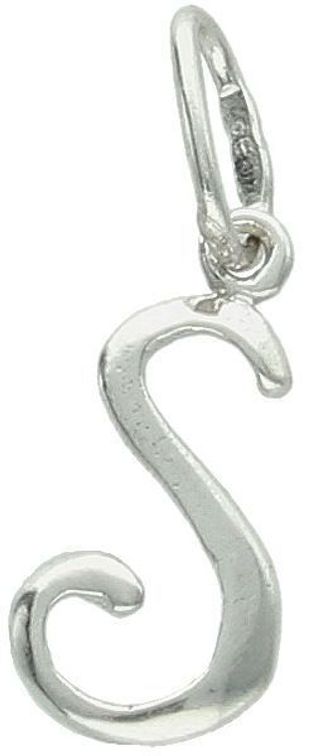 Srebrna zawieszka z literką S, wykonana z próby 925. Subtelna i elegancka personalizowana biżuteria. Długość 1,8 cm, szerokość 6 mm, waga 0,33 g. Model DIA-ZAW-W324R-S-925.1.jpg