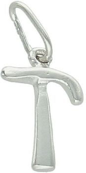 Zawieszka srebrna 925 z literką T, długość z oczkiem 1,7 cm, szerokość 7 mm, waga 0,33 g. Elegancka, minimalistyczna i personalizowana biżuteria. Model DIA-ZAW-W324R-T-925.1.jpg