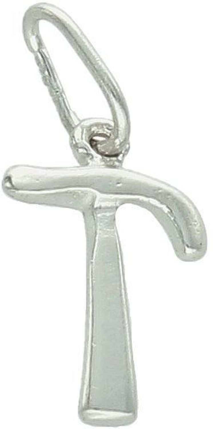 Zawieszka srebrna 925 z literką T, długość z oczkiem 1,7 cm, szerokość 7 mm, waga 0,33 g. Elegancka, minimalistyczna i personalizowana biżuteria. Model DIA-ZAW-W324R-T-925.1.jpg