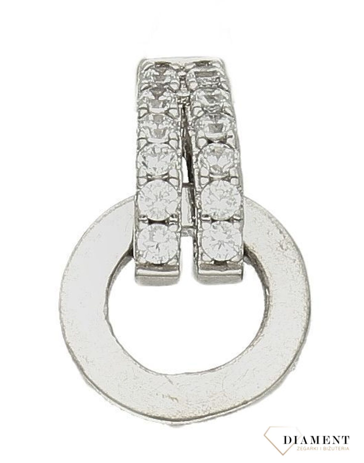 Srebrna zawieszka kółeczko z cyrkoniami DIA-ZAW-Z3FF030d.jpg