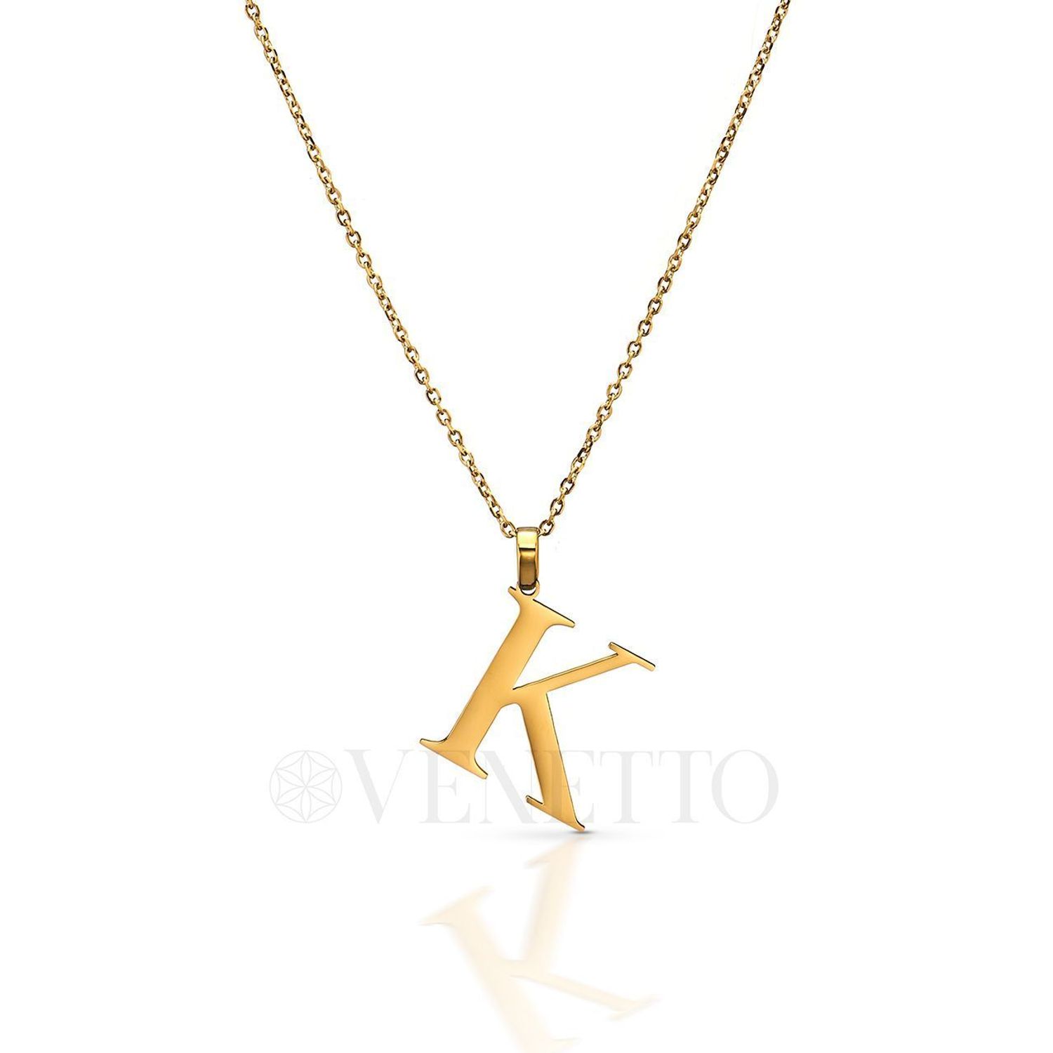 Stalowa zawieszka pozłacana Literka K 1,5 cm DIA-ZAW-ZK20617-STAL..JPG