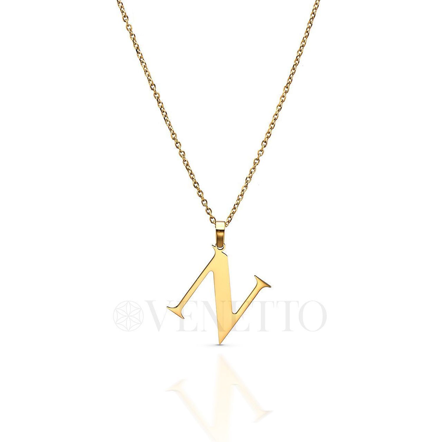 Stalowa zawieszka pozłacana Literka N 1,5 cm DIA-ZAW-ZN20617-STAL.JPEG