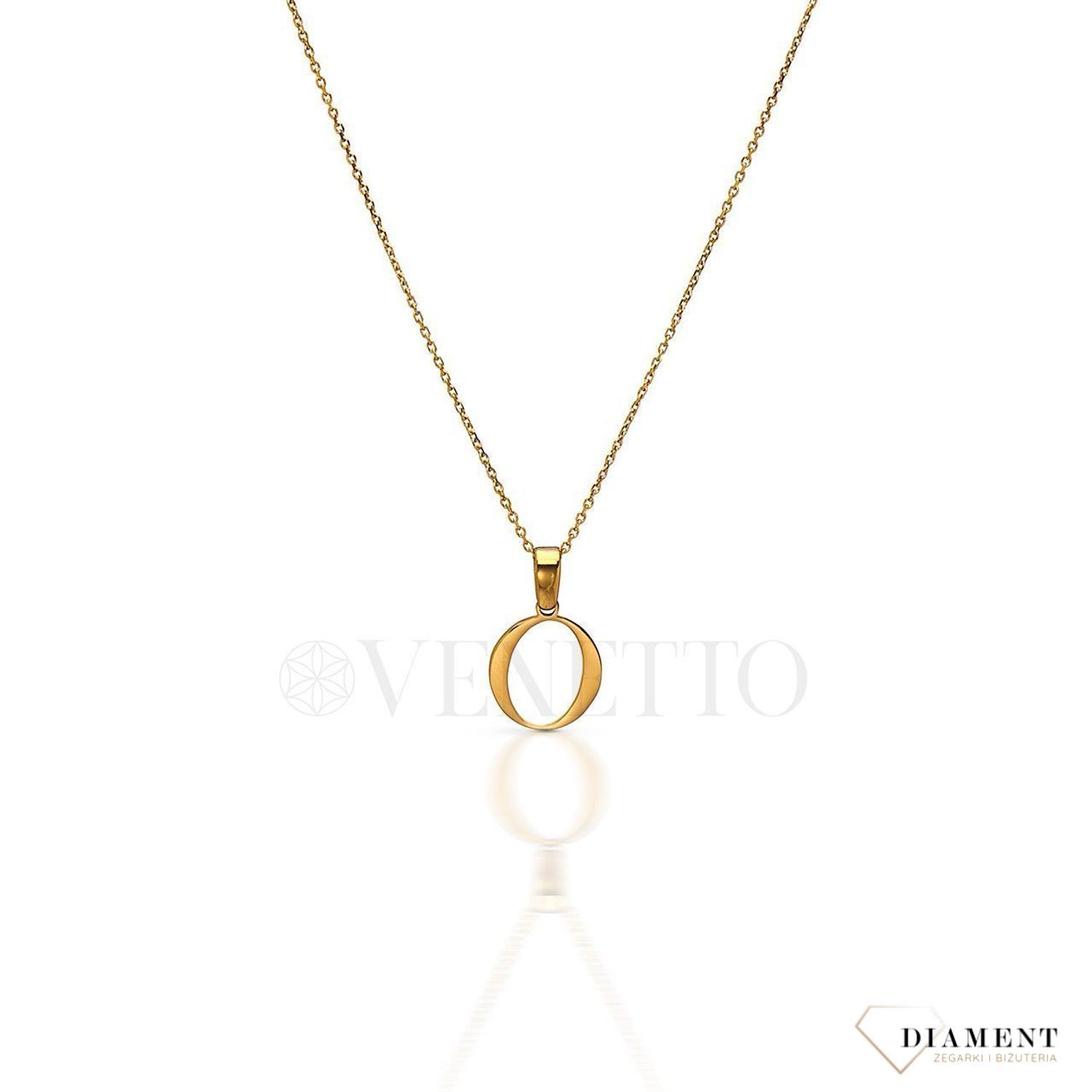 Stalowa zawieszka pozłacana Literka O 2,5 cm DIA-ZAW-ZO10819-STALc.jpg