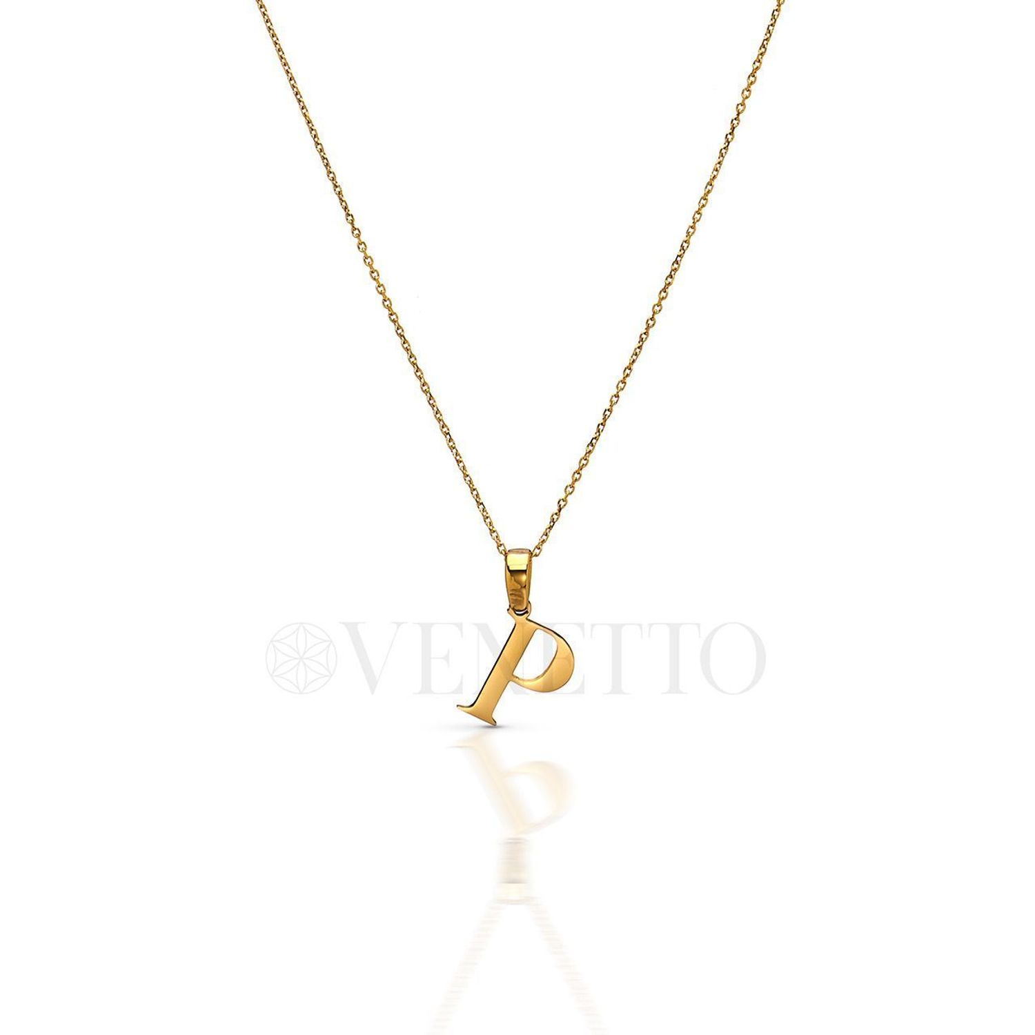 Stalowa zawieszka pozłacana Literka P 1,5 cm DIA-ZAW-ZP20617-STAL..JPEG