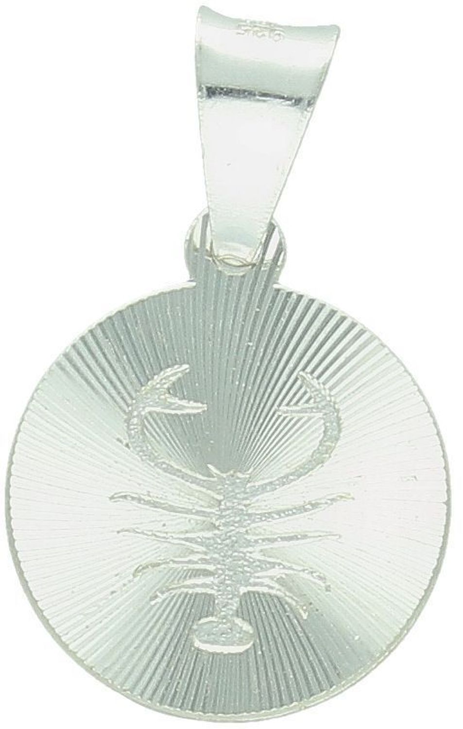 Zawieszka srebrna próby 925 z symbolem Raka na okrągłej blaszce. Wymiary 2,3x1,4 cm, waga 1,58 g. Osobisty talizman astrologiczny.1.jpg