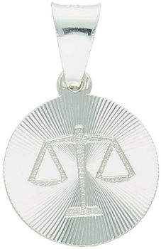 Zawieszka srebrna próby 925 z symbolem znaku Waga. Wymiary 2,2x1,4 cm, waga 1,70 g. Osobista i symboliczna biżuteria astrologiczna.1.jpg
