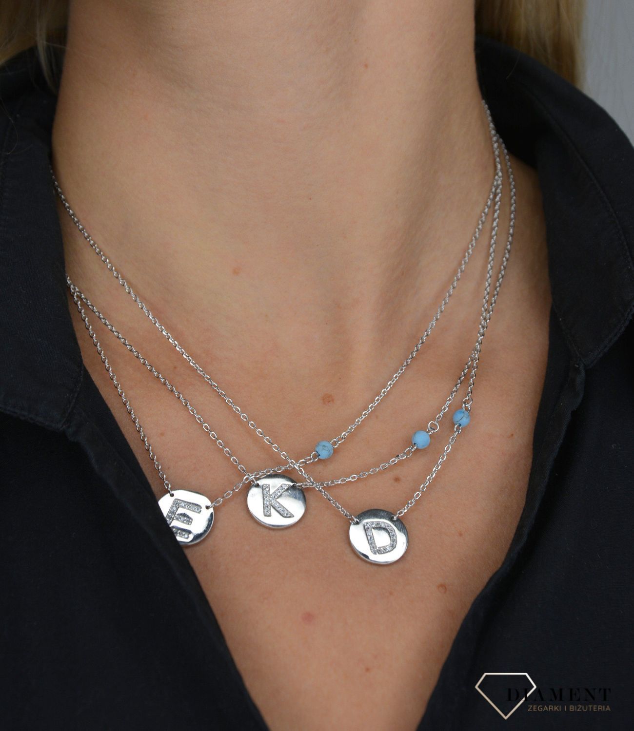 Naszyjnik srebrny z literką E w kółku DIA-ZAW-literkaE-925-kółko.jpg