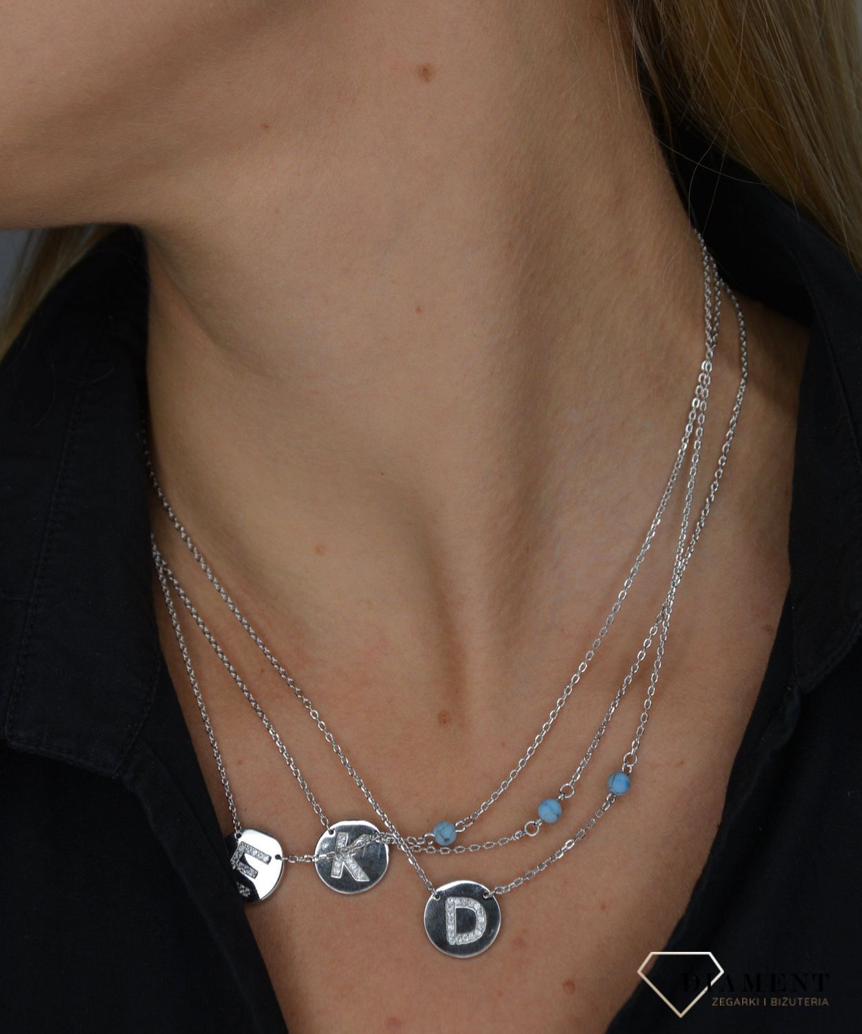 Naszyjnik srebrny z literką E w kółku DIA-ZAW-literkaE-925-kółko.jpg