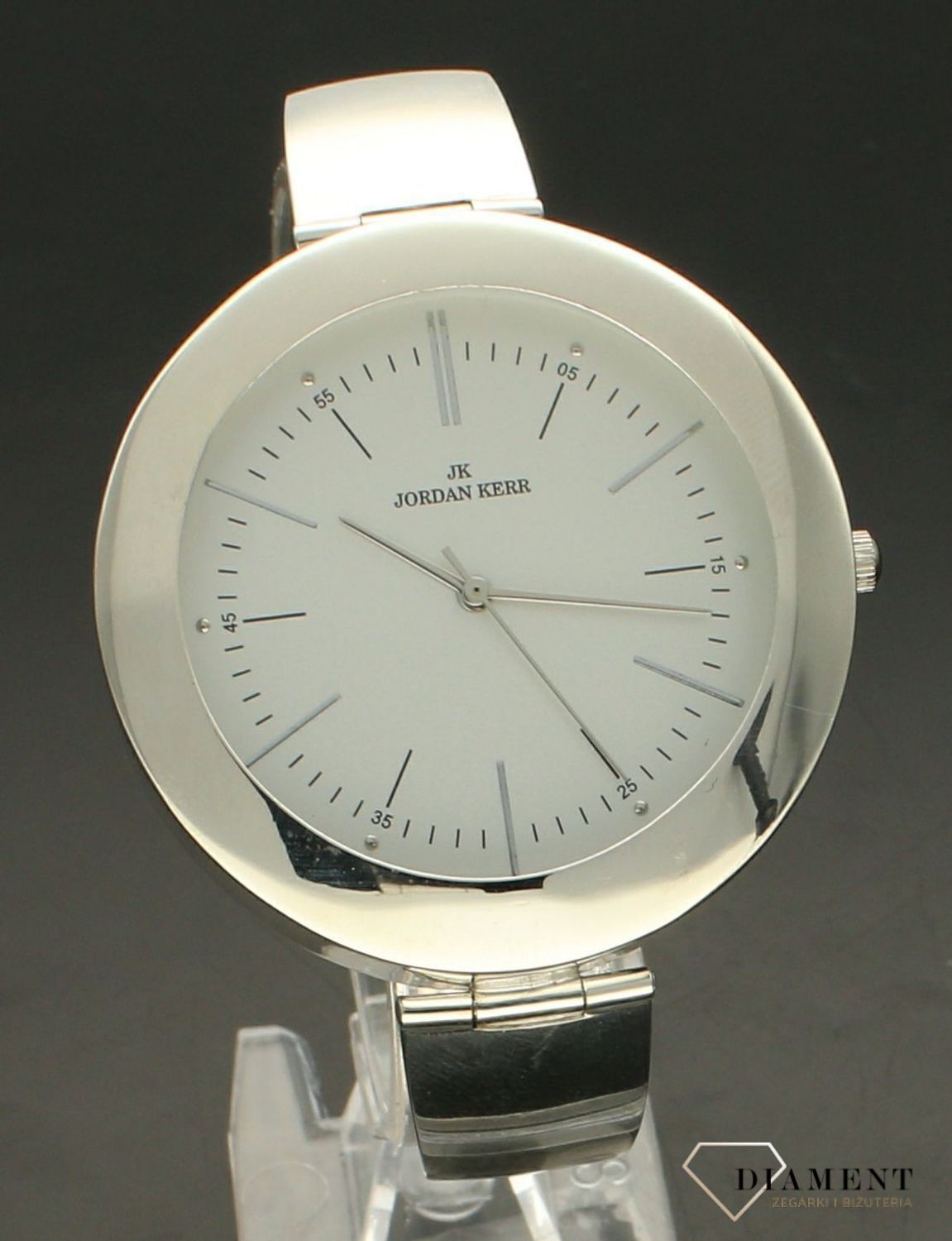 Zegarek damski srebrny sztywna bransoleta DIA-ZEG-10920-925.  Srebrny zegarek damski. Zegarek srebrny damski próby 925. Zegarek srebrny biżuteryjny. Damski zegarek srebrny na prezent (3).jpg