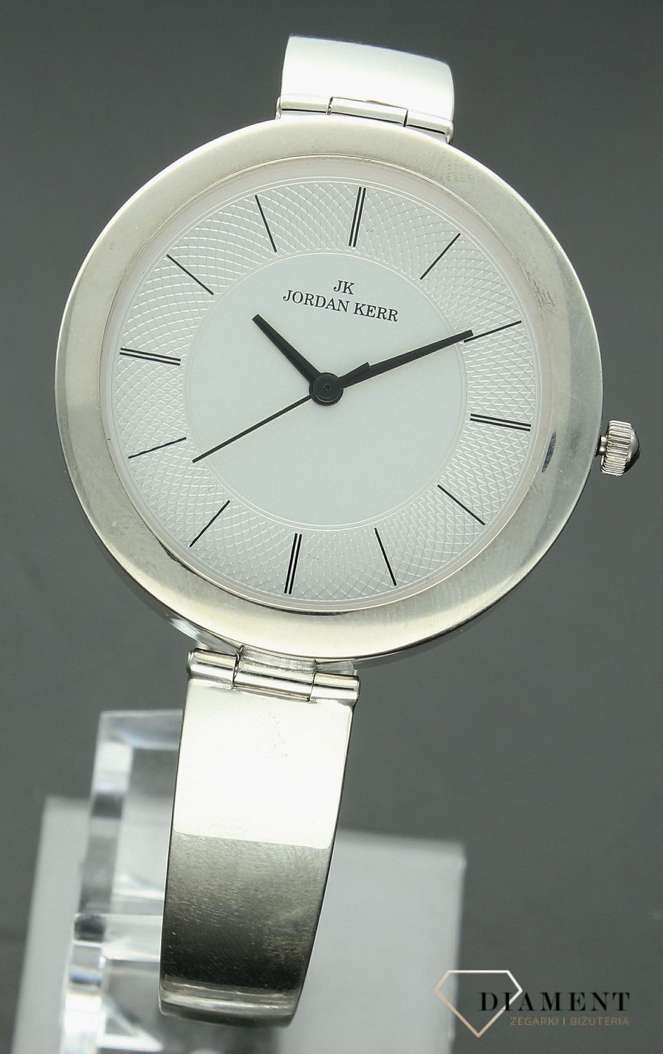 Zegarek damski srebrny sztywna bransoleta DIA-ZEG-10927-925. Srebrny zegarek damski. Zegarek srebrny damski próby 925. Zegarek srebrny biżuteryjny. Damski zegarek srebrny na prezent (2).jpg