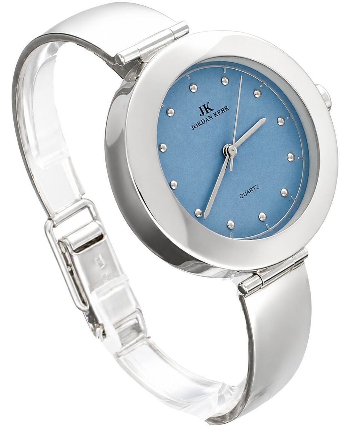Srebrny zegarek damski 925 Jordan Kerr New AG – niebieska tarcza, bransoleta bangle  elegancki zegarek damski fashion.jpg