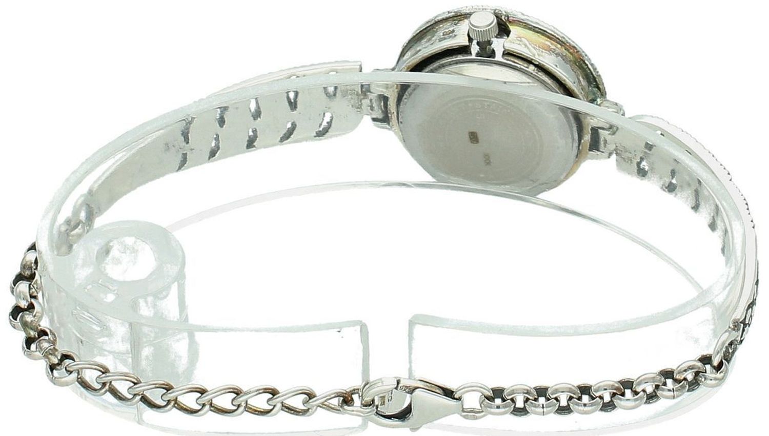 Elegancki zegarek damski ze srebra 925, waga 20,7 g. Koperta 2,2 cm, bransoletka 15+2,5 cm, zdobiony markazytami. Grawer gratis – idealny na prezent.11.jpg