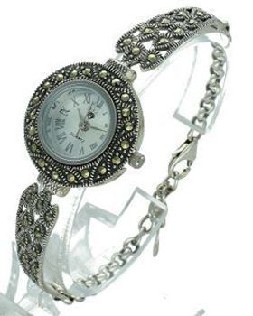 Elegancki zegarek damski ze srebra 925, waga 19 g. Koperta 2,4 cm, regulowana bransoletka 16+2 cm, zdobiony markazytami. Grawer gratis – idealny na prezent.22.jpg