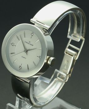 Elegancki damski zegarek srebrny próby 925 Jordan Kerr z białą tarczą, cyrkoniami i sztywną bransoletką. Stylowy dodatek na co dzień i na specjalne okazje.55.jpg