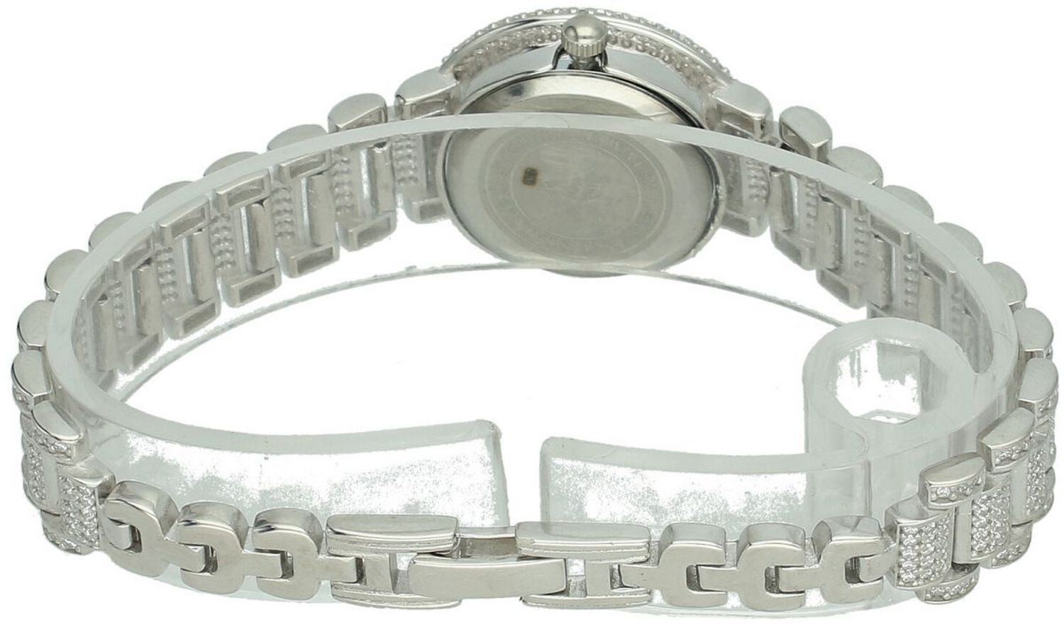 Zegarek damski srebrny DIA-ZEG-13854-925 z cyrkoniami, wykonany ze srebra próby 925. Elegancka, okrągła koperta 2,6 cm, długość zegarka 19 cm.1.jpg