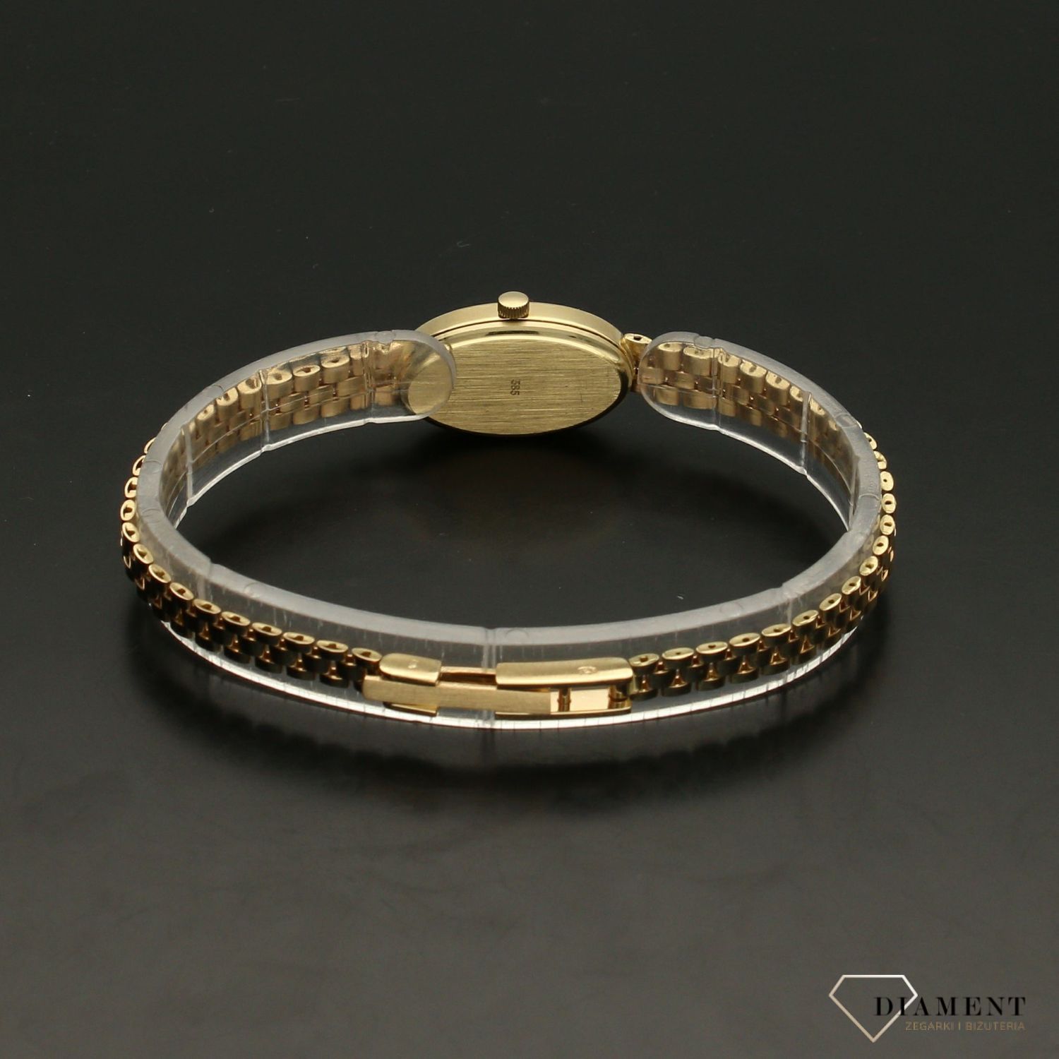 Zegarek ze złota próby 585 na bransolecie z owalną kopertą DIA-ZEG-3276-585 ⌚ (1).jpg
