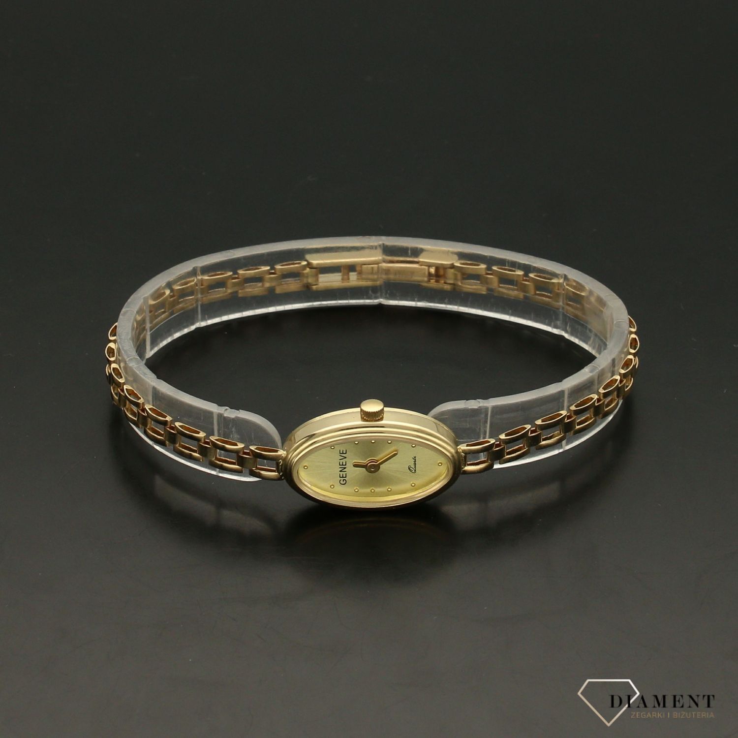 Zegarek złoty na bransolecie 'Minimalistyczny Owal' DIA-ZEG-3277-585 (1).jpg