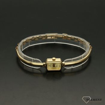 Zegarek damski ze złota na bransolecie 'Subtelny kwadracik'  DIA-ZEG-3278-585 (3).jpg
