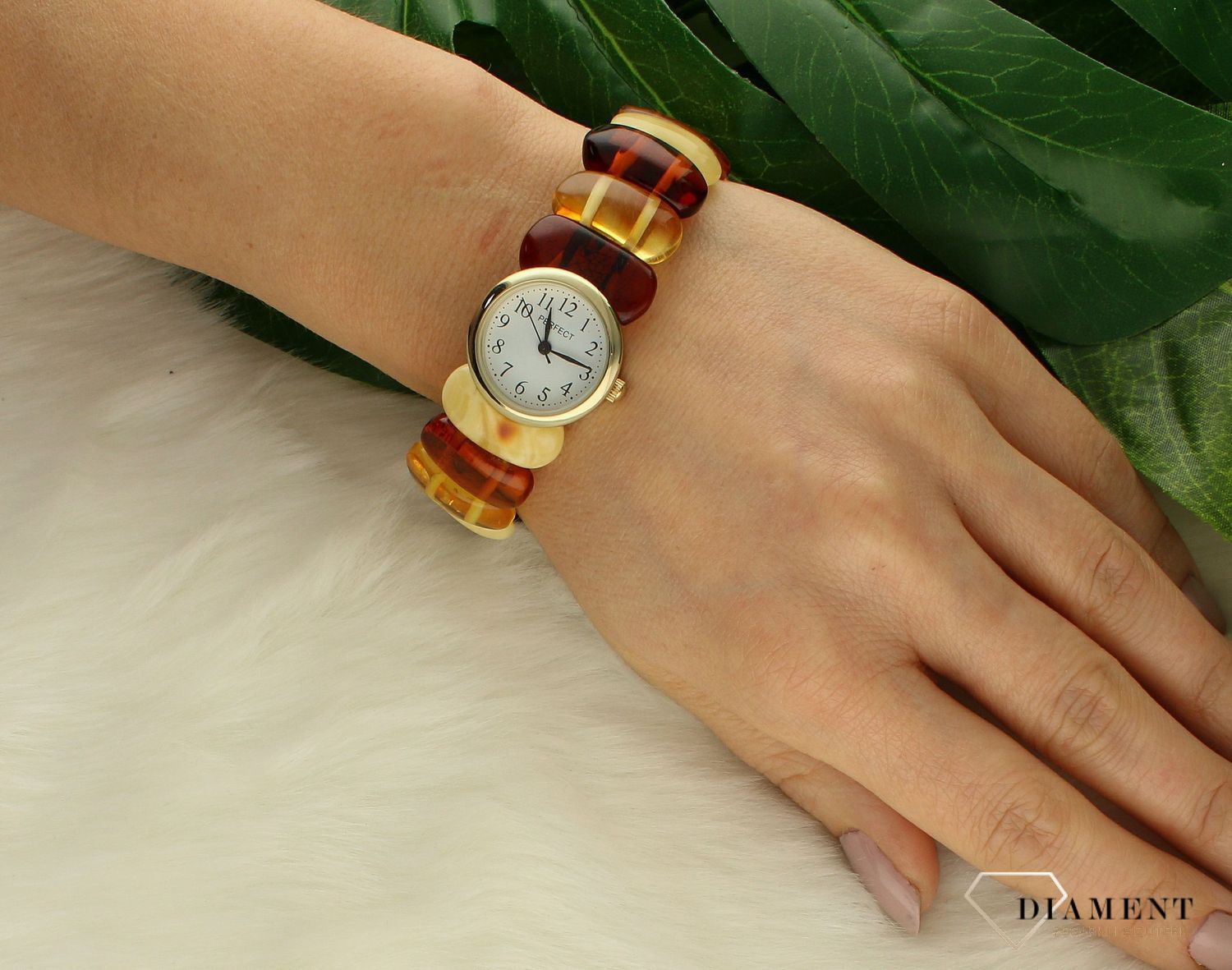 Zegarek damski z bursztynem 'Bałtycki bursztyn 3 kolory' (2).jpg