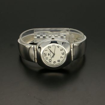 Zegarek srebrny damski z czytelna tarczą na sztywnej bransolecie  (3).jpg