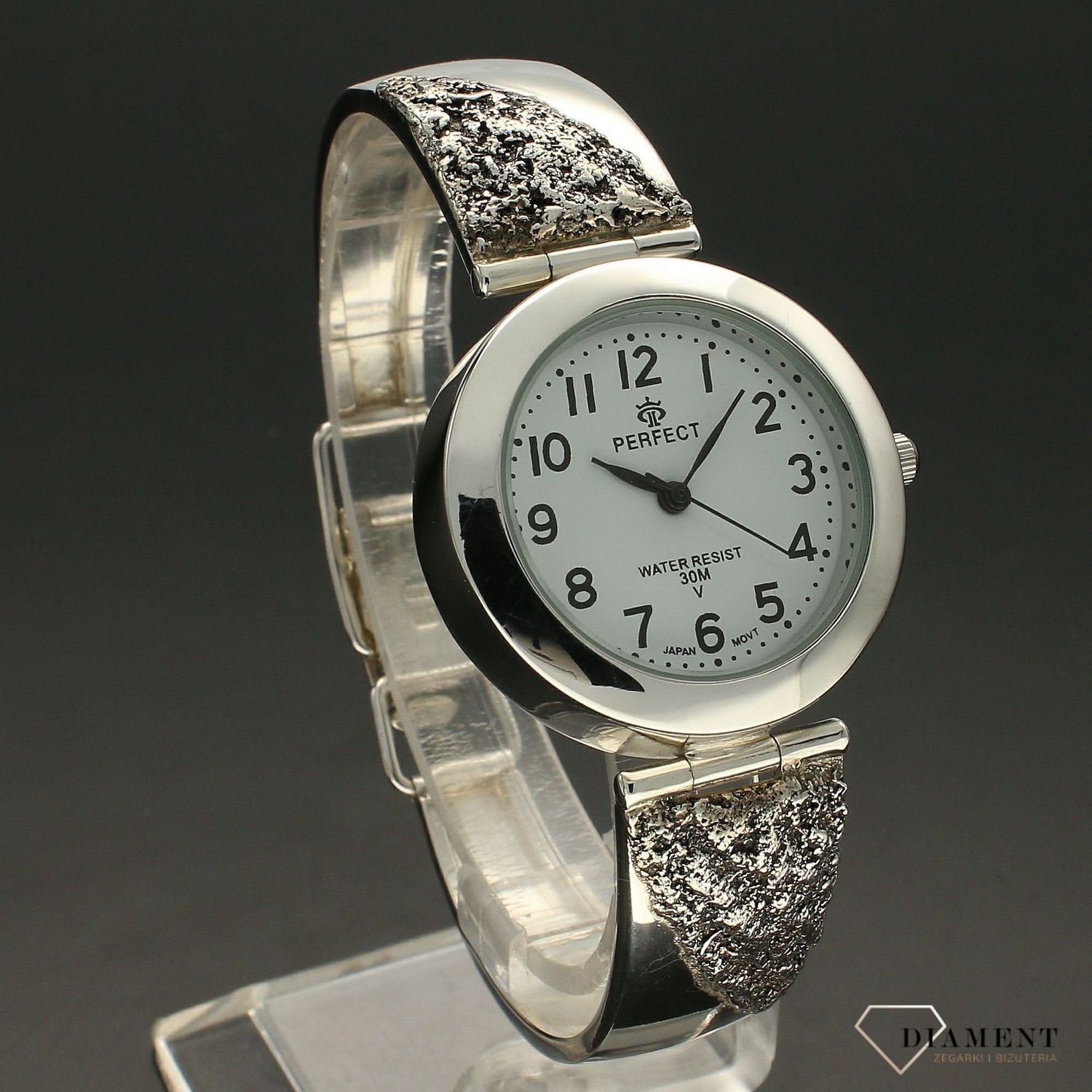 Zegarek srebrny na bransolecie 'Skalny ornament' DIA-ZEG-SREBRNY17-925 (1).jpg