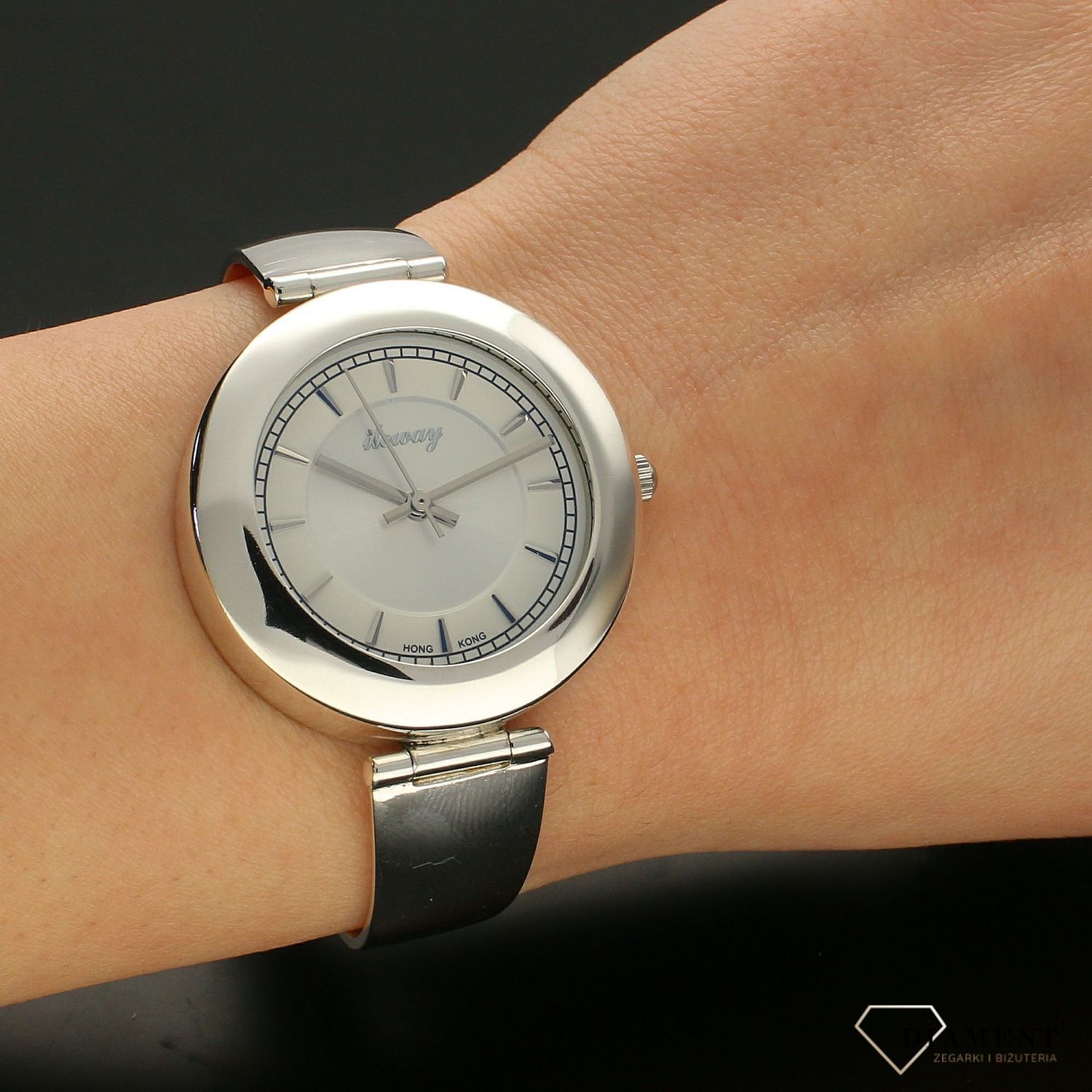 Zegarek damski srebrny na bransolecie 'Eleganckie Indeksy' DIA-ZEG-SREBRNY18-925 (1).jpg