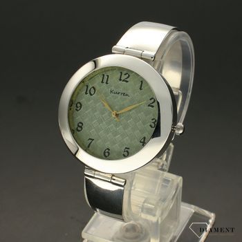 Zegarek damski srebrny na bransolecie 'Zielone wzory' DIA-ZEG-SREBRNY5-925 (2).jpg