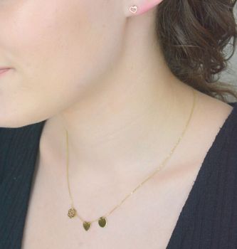 Kolczyki złote serca Wkrętki Serduszka z Diamentami 0,01 ct złoto 585  DIAKLCCK034Z585B0.01. Biżuteria wykonana z żółtego złota próby 585 (2).JPG
