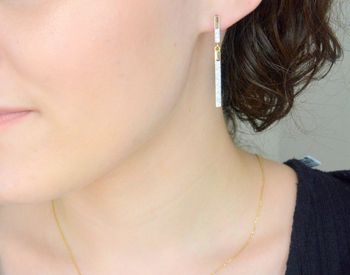 Kolczyki złote Wiszące blaszki z Diamentami 0,56 ct 585 DIAKLCKO027Z585B0.56. Diamenty zostały osadzone w żółtym złocie, (2).JPG