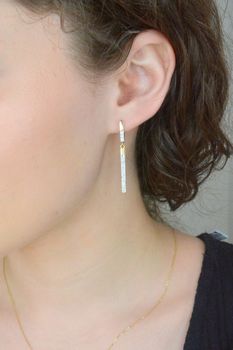 Kolczyki złote Wiszące blaszki z Diamentami 0,56 ct 585 DIAKLCKO027Z585B0.56. Diamenty zostały osadzone w żółtym złocie, (4).JPG