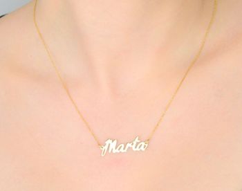 Złoty naszyjnik damski imię Marta Diament 0,005 ct DIANSZC067Z585MARTA (3).JPG