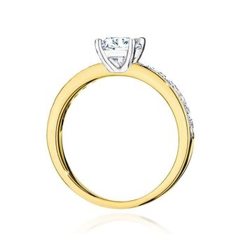 Ekskluzywny pierścionek W0534 z diamentem laboratoryjnym 0.71ct i 12 dodatkowymi kamieniami (łącznie 0.95ct) w żółtym złocie 585. Luksus, elegancja i perfekcja w jednym.3.jpg