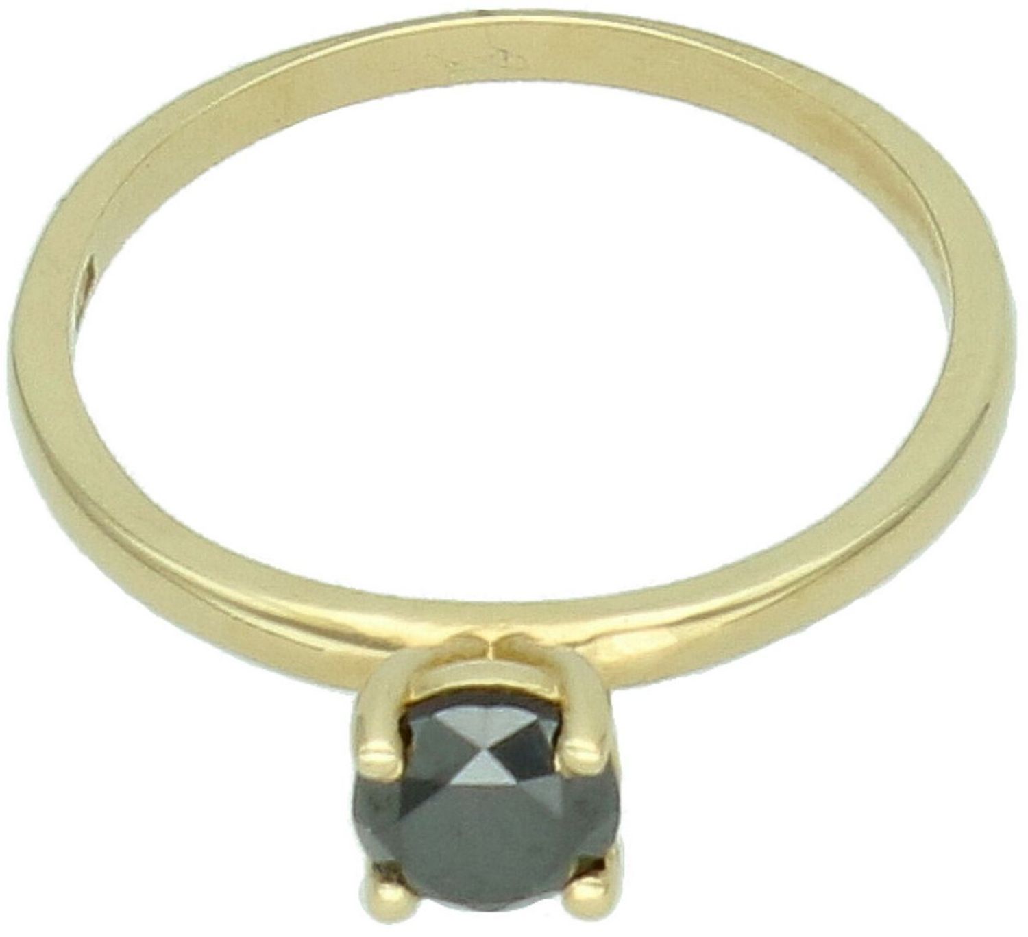 Elegancki pierścionek damski DIAPRSW0000BLACKZ585 ze złota próby 585 z czarnym brylantem 0,50 ct. Nowoczesny design i luksusowy charakter, idealny na prezent lub wyjątkową okazję.1.jpg