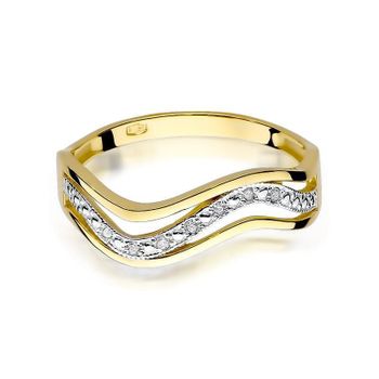 Pierścionek złoty diamenty HSI2 0,06ct7 Pierścionek damski bogato zdobiony diamentami, złota biżuteria z 7 Diamentami DIAPRSW116Z585B0.06. Damski pierścionek wykonany z żółtego 14 karatowego2.jpg