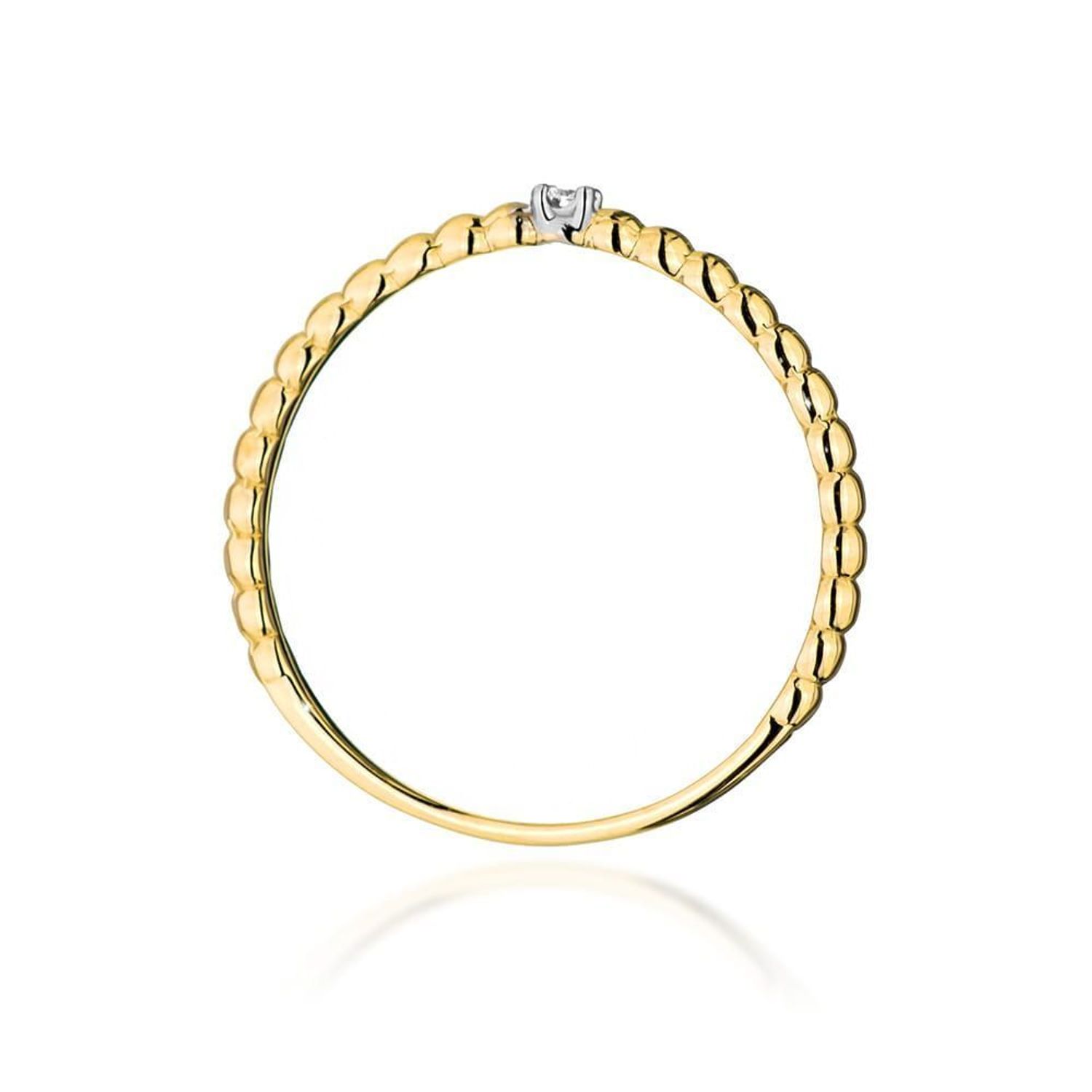 Pierścionek złoty Diament 0,02ct żółte złoto  DIAPRSW0601Z3585DIW.01 Złoty pierścionek damski 585 z Jednym centralnym Białym Diamentem 0.02 ct DIAPRSW0601Z3585DIW.011.jpg