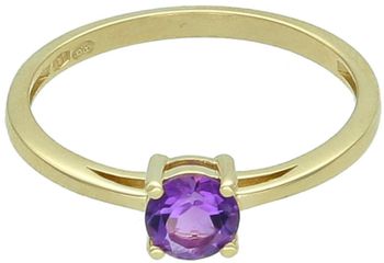 Złoty pierścionek damski 585 z ametystem 0,50 ct – rozmiar 16.jpg