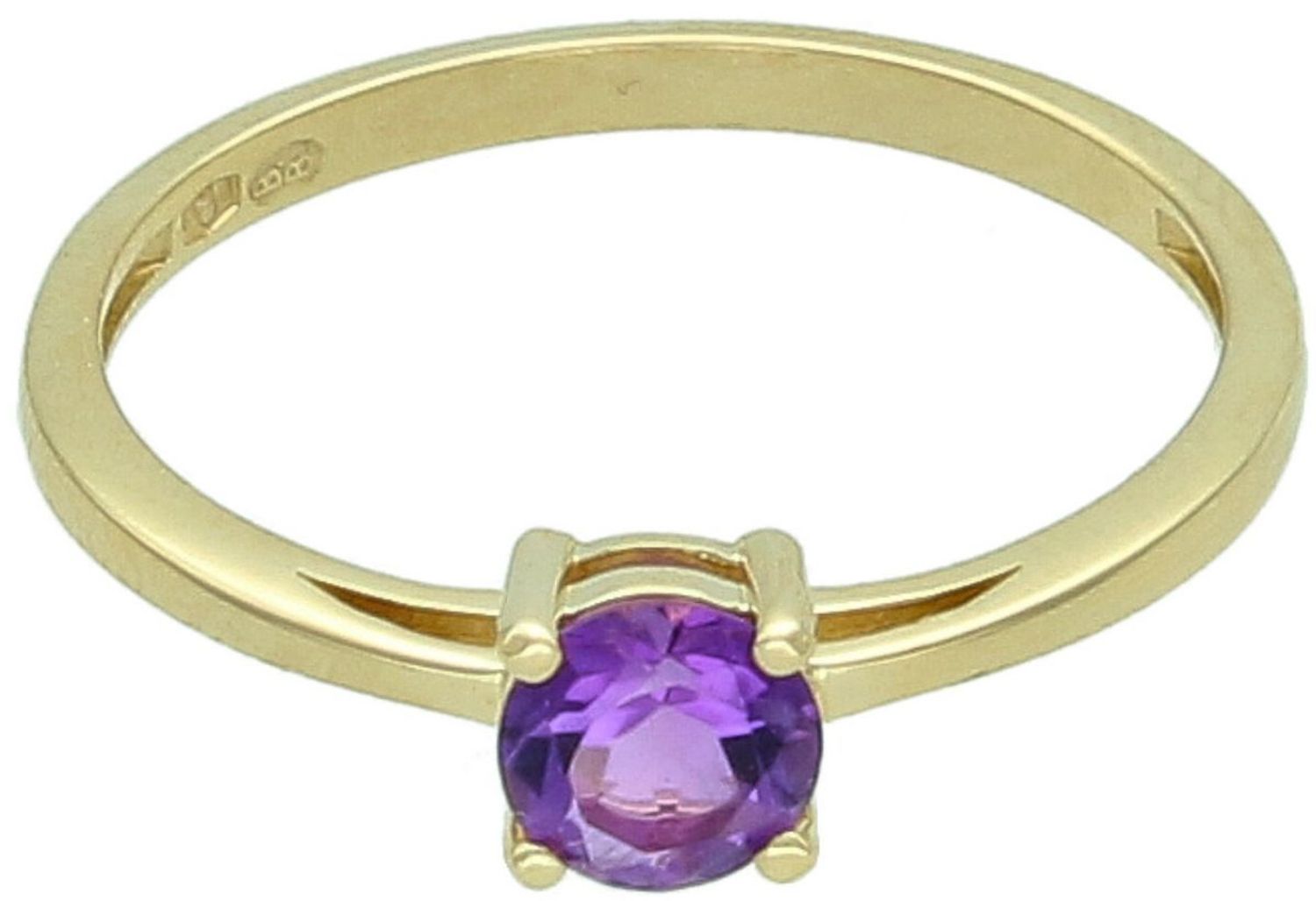 Złoty pierścionek damski 585 z ametystem 0,50 ct – rozmiar 16.jpg