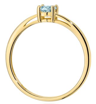 Złoty pierścionek z akwamarynem W0685 – złoto 585 w żółtym kolorze, kamień owalny 0.35 ct (6×4 mm). Delikatna i elegancka biżuteria o wadze 1.4–2.0 g. Idealny prezent dla wyjątkowej kobiety.3.jpg