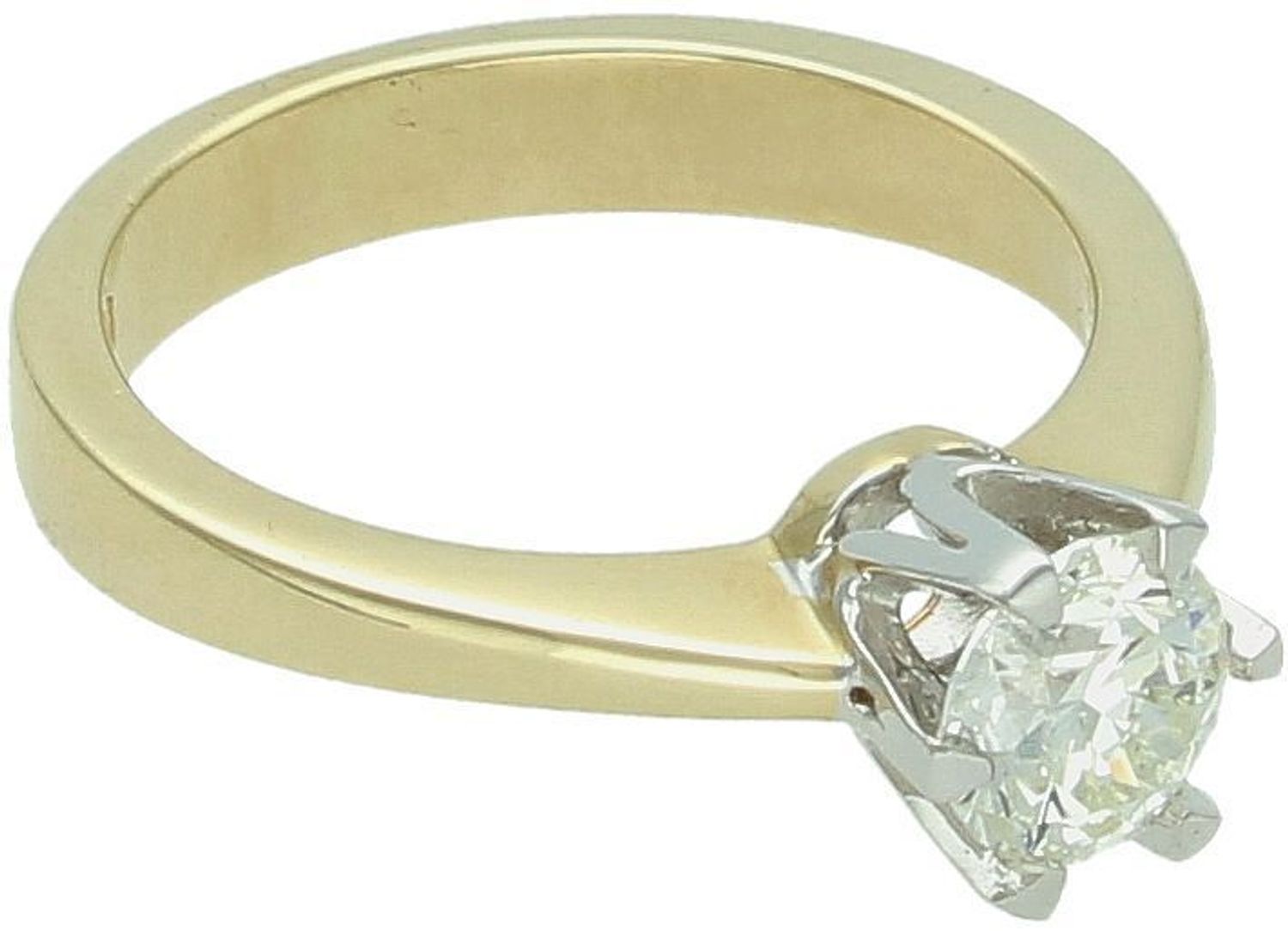 Ekskluzywny pierścionek damski ze złota próby 585 z diamentem 1,00 ct o barwie H i czystości SI2. Waga 5,61 g. Idealny wybór na zaręczyny lub prezent.1.jpg