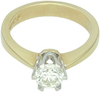 Ekskluzywny pierścionek damski ze złota próby 585 z diamentem 1,00 ct o barwie H i czystości SI2. Waga 5,61 g. Idealny wybór na zaręczyny lub prezent.1.jpg