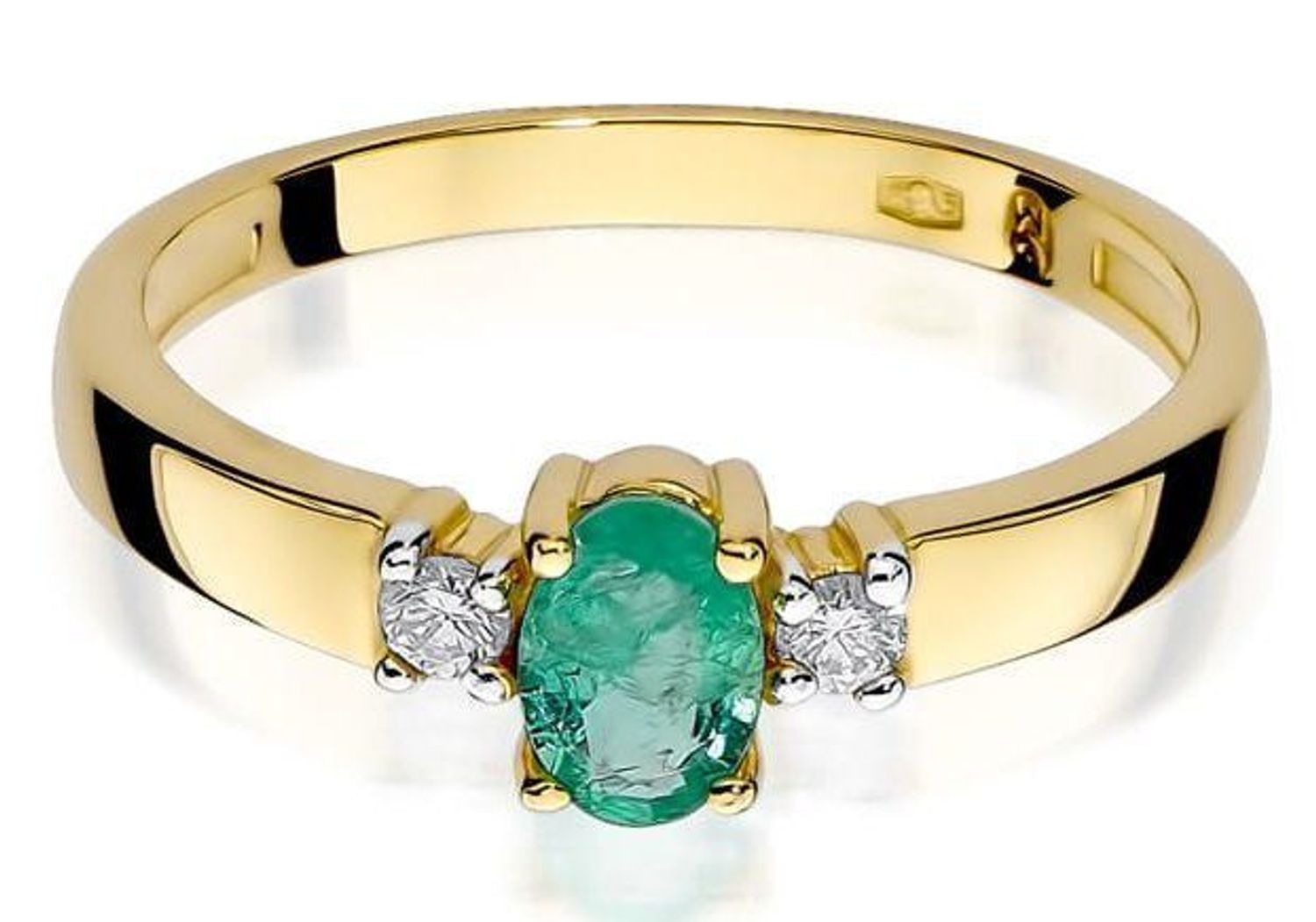 Złoty pierścionek Szmaragd 0,40ct próba 585 W264 rozmiar 18k (2).jpg