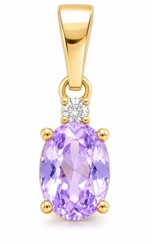 Złota zawieszka 585 z ametystem i diamentem 0,145 ct.jpg