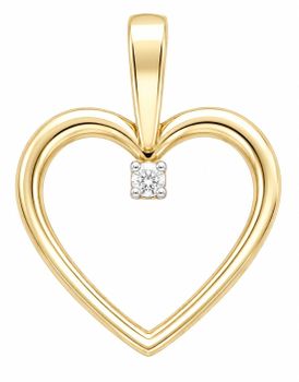 Złota zawieszka damska 585 serce z diamentem 0,005 ct.jpg