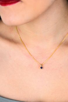 Zawieszka złota z szafirem 0.30 ct – Złoto 585  Z0076 (1).jpg