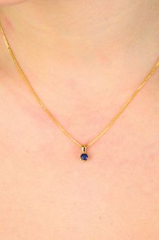 Zawieszka złota z szafirem 0.30 ct – Złoto 585  Z0076 (4).jpg