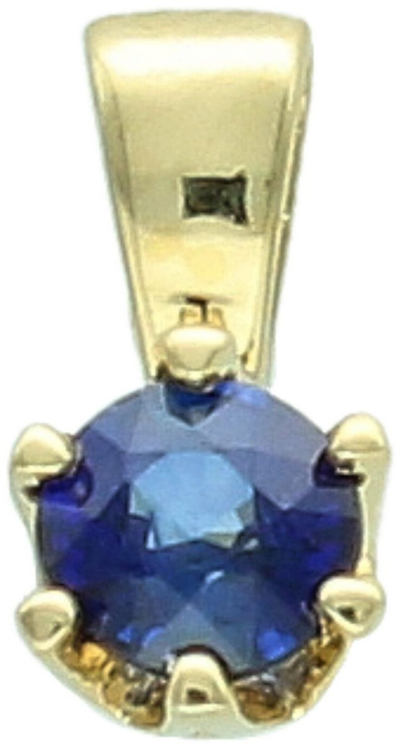 Złota zawieszka z naturalnym szafirem 0.30 ct – Z0076.SAB  Złoto 585 z certyfikatem.jpg