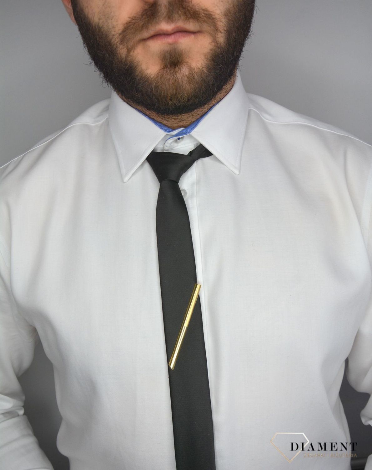 Złota spinka do krawata próba 585 gładka DLA-SPI-2519-K-585.jpg