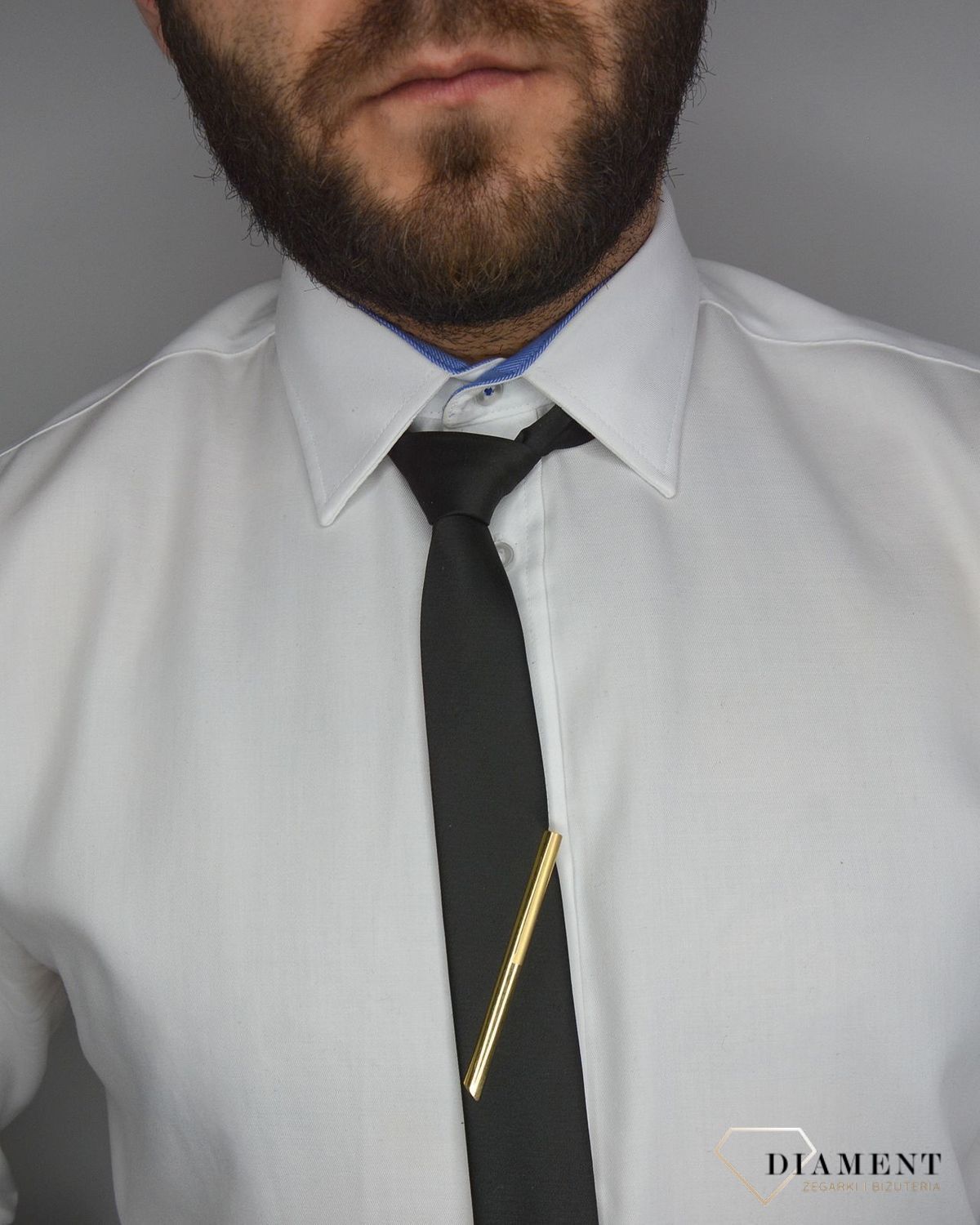 Złota spinka do krawata próba 585 gładka DLA-SPI-2519-K-585.jpg