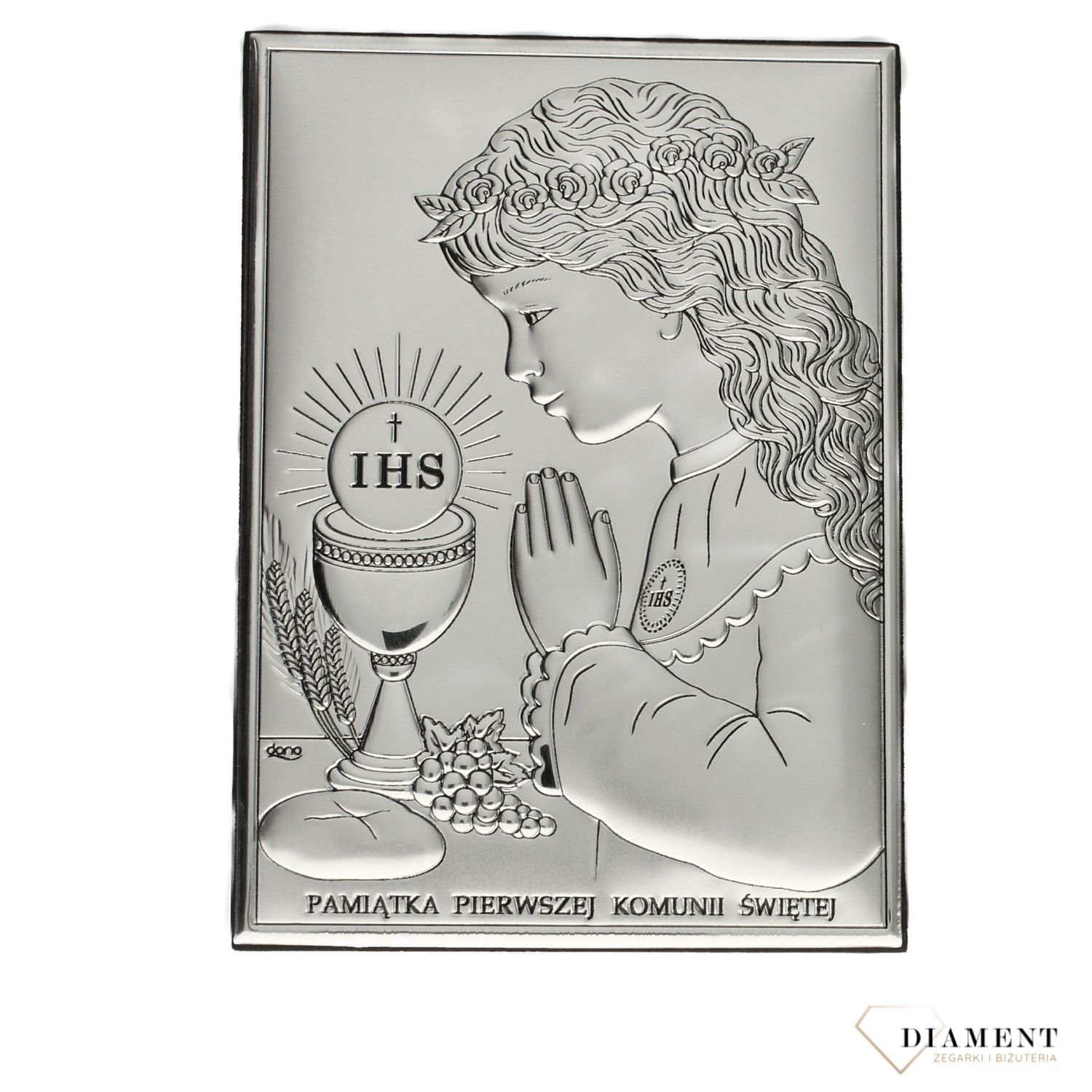 Obrazek srebrny I Komunia Święta dziewczynka - grawer (1).jpg